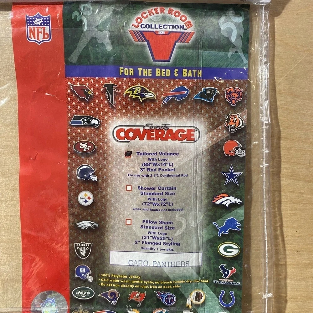 Locker Room Collection Tailored Valance Carolina Panthers (OG)